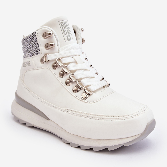 Zapatos Trekking Trapper Con Cordones Blanco Big Star MM274675 1