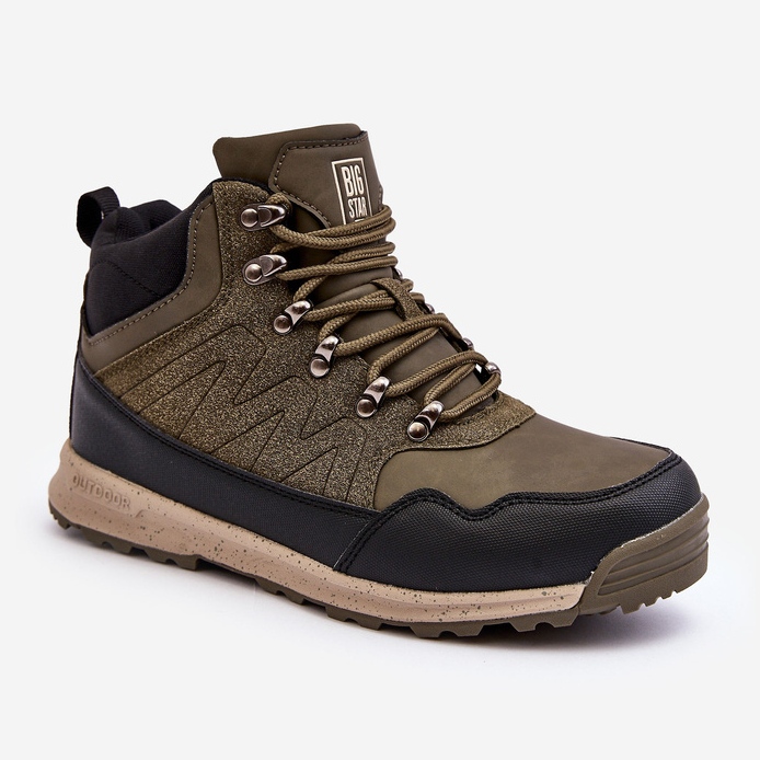 Botas de trekking aisladas para mujer Caqui Big Star MM274480 verde 1