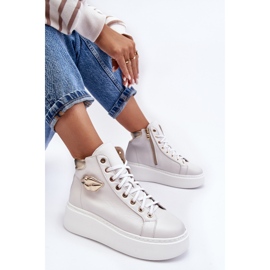 Zapatillas Mujer Cremallera Alta Lemar Blanco Katerin 2