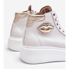 Zapatillas Mujer Cremallera Alta Lemar Blanco Katerin 5