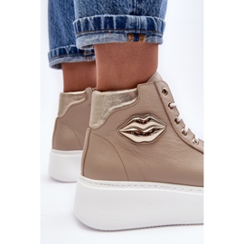 Zapatillas Mujer Cremallera Alta Lemar Beige Katerin 8