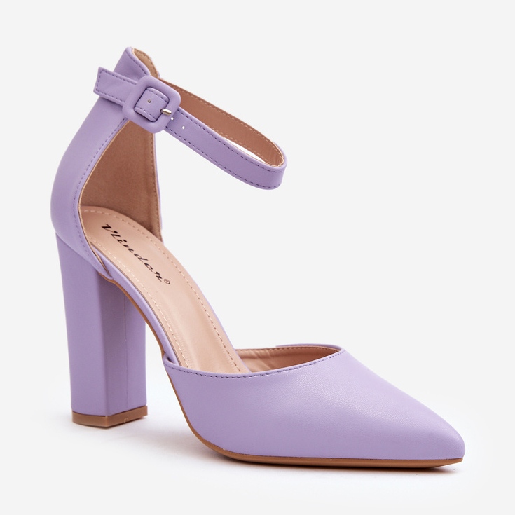 Salón de Piel con Tacón Alto, Morado Salira violeta 1 Salón de Piel con Tacón Alto, Morado Salira violeta 1