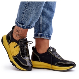 Deportivas Mujer Piel Maciejka 06295-01 Negro-Amarillo 8