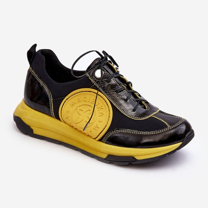 Deportivas Mujer Piel Maciejka 06295-01 Negro-Amarillo 1