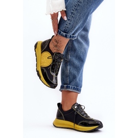 Deportivas Mujer Piel Maciejka 06295-01 Negro-Amarillo 4