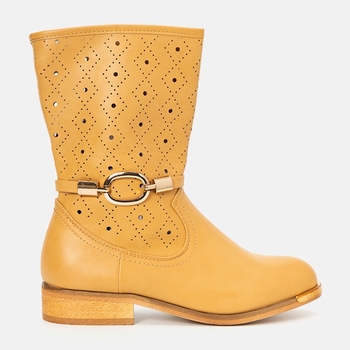 Botas niño valle camel marrón amarillo 1