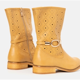 Botas niño valle camel marrón amarillo 3