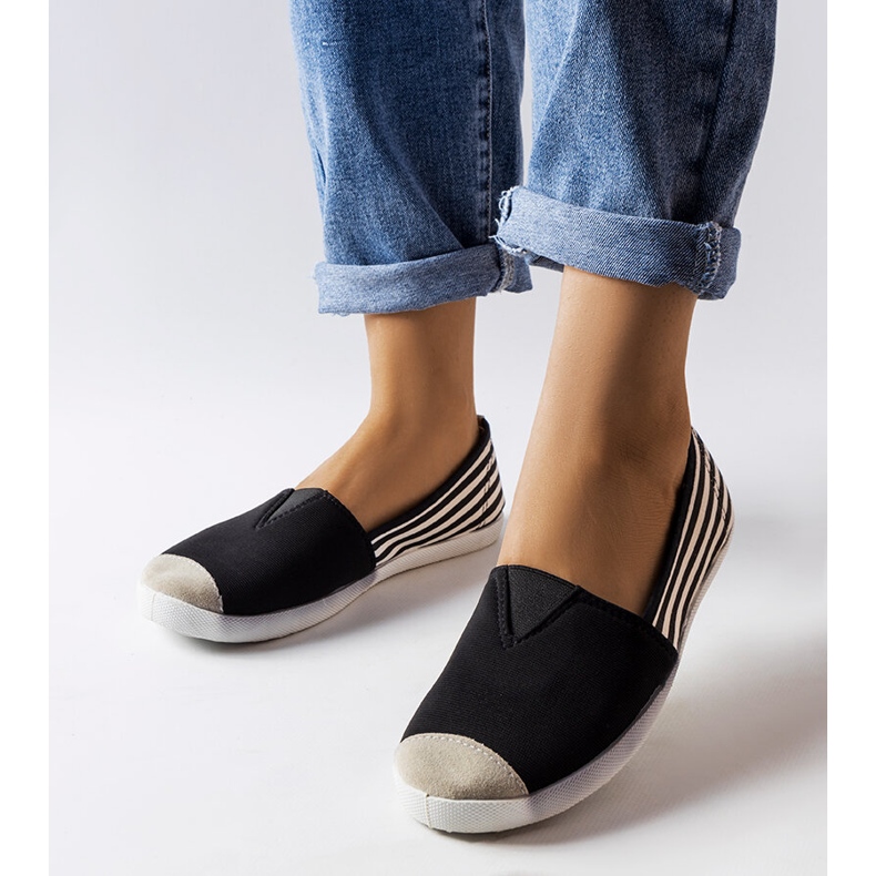 Zapatillas de tela negras de Harlee negro 1