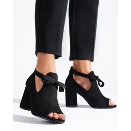 W. Potocki Botas primaverales de ante para mujer de Potocki negro 2 W. Potocki Botas primaverales de ante para mujer de Potocki negro 2