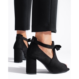 W. Potocki Botas primaverales de ante para mujer de Potocki negro 1 W. Potocki Botas primaverales de ante para mujer de Potocki negro 1