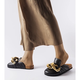 Chanclas de cadena negras de Christelle negro 1