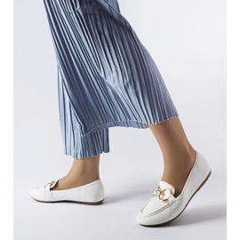 Mocasines Couturier de mujer en blanco 1