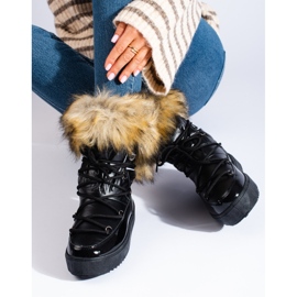Vinceza Botas de nieve Shelovet negras con pelo. negro 2