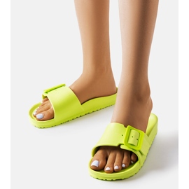 Chanclas de goma verdes con hebilla de Nelm 1 Chanclas de goma verdes con hebilla de Nelm 1