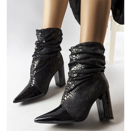 Botines arrugados negros de Liang 1