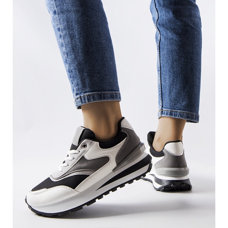 Inna Zapatillas con plataforma en blanco y negro de Doirons 1