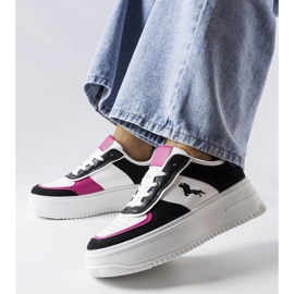 Zapatillas con plataforma negras y rosas de Gidle negro 1 Zapatillas con plataforma negras y rosas de Gidle negro 1