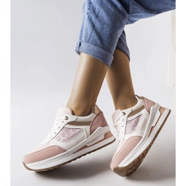 Zapatillas rosas con aplicación estampada de Genovesee rosado 1