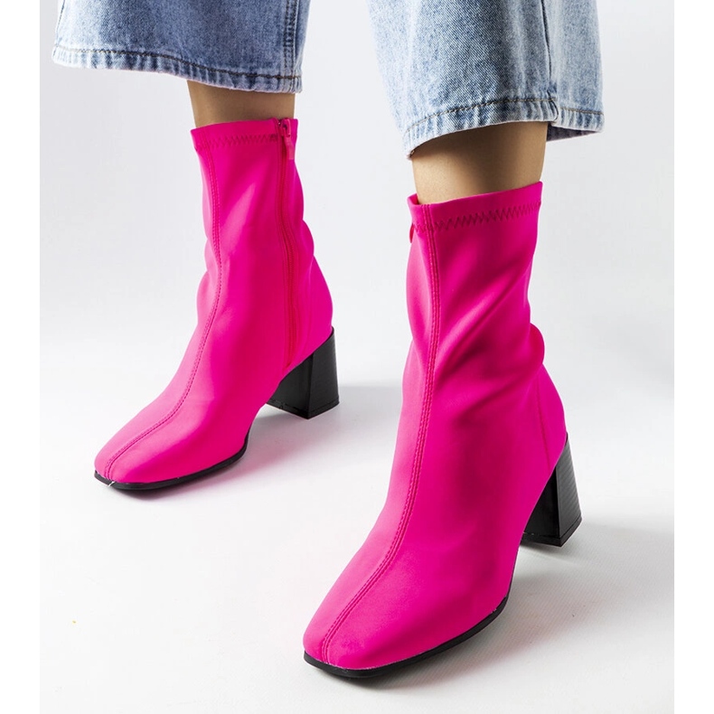 Botas de tacón en satén rosas de Laforgen rosado 1 Botas de tacón en satén rosas de Laforgen rosado 1