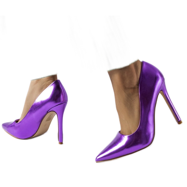 Inna Tacones Delis morado metalizado púrpura 2
