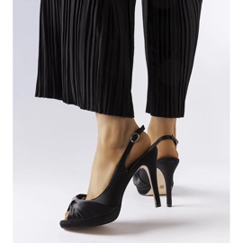 Sandalias negras de tacón alto de Crispin. negro 1 Sandalias negras de tacón alto de Crispin. negro 1