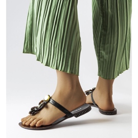 Chanclas elegantes negras de Zarattini negro 1