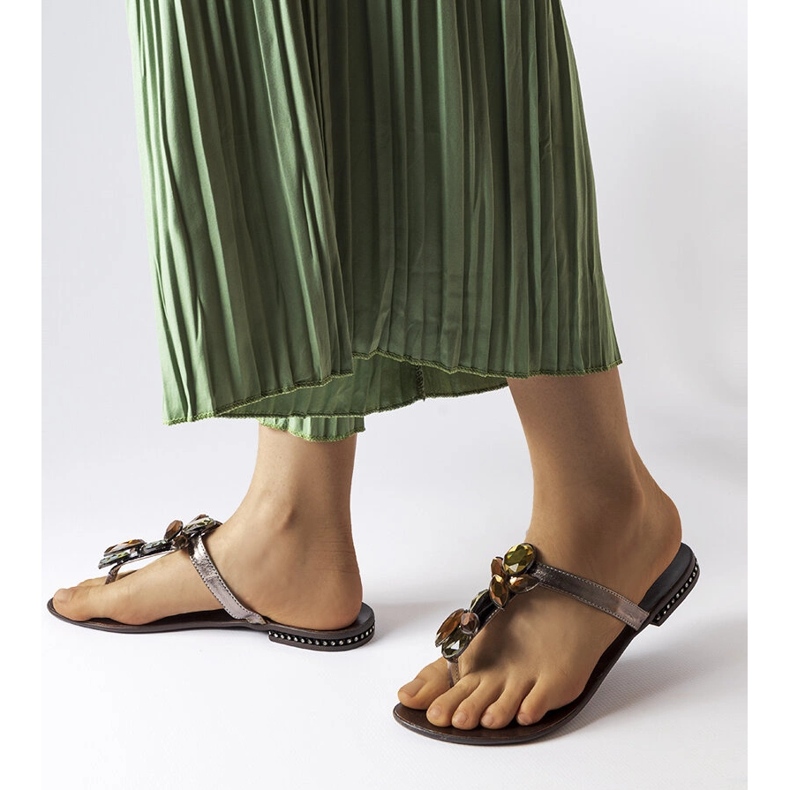 Chanclas elegantes marrones de Zarattini marrón 1