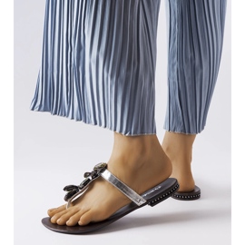 Chanclas plateadas elegantes de Zarattini plata 1