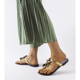 Chanclas doradas Zarattini elegantes dorado 1
