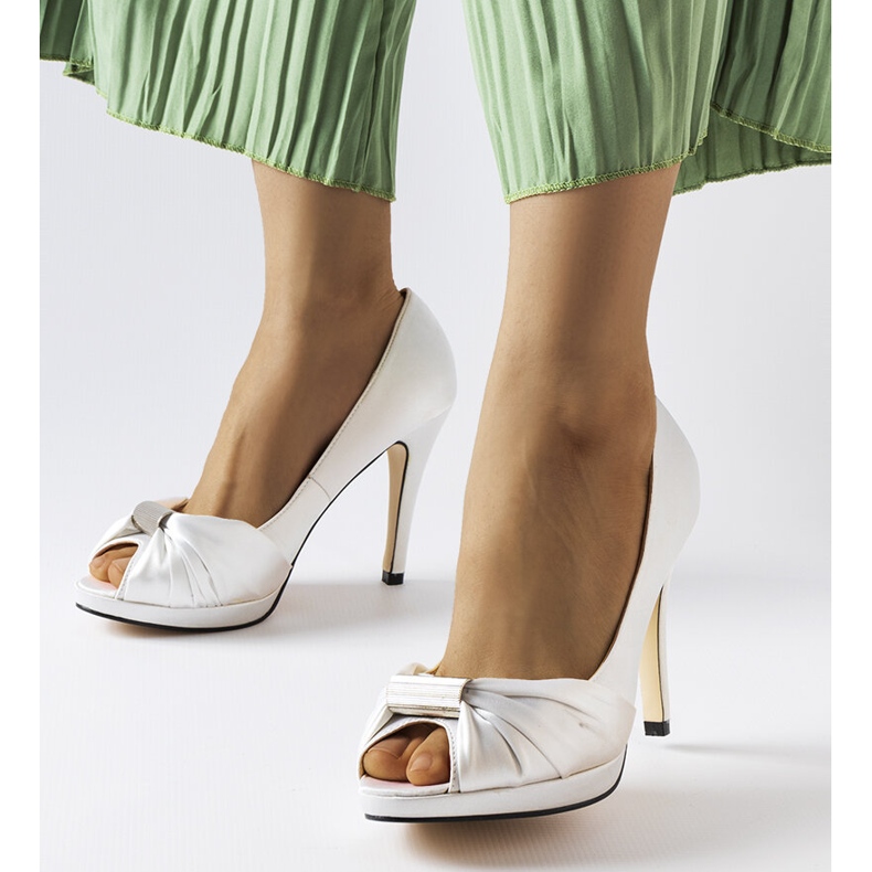 Tacones abiertos Paré blanco 1