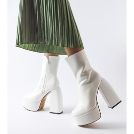 Botas blancas de tacón alto de Baratti blanco 2