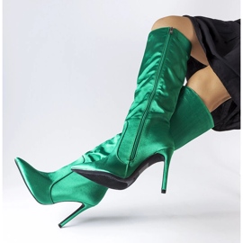 Botas verdes de tacón alto de Marlengo 1