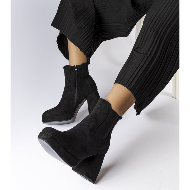 Botines Province de ante ecológico negro 1