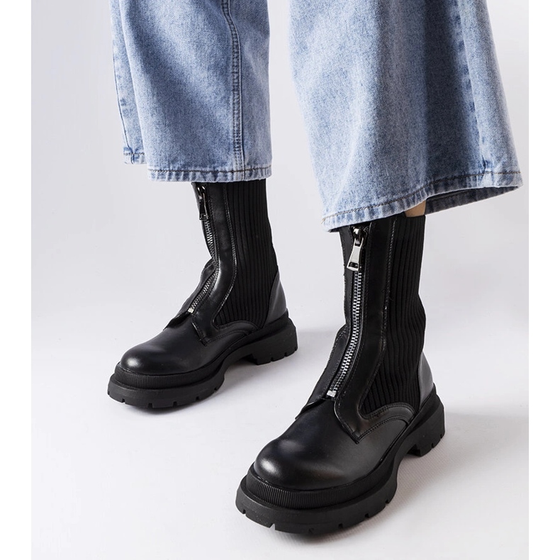 Botas calcetín negras de Napolitani negro 1 Botas calcetín negras de Napolitani negro 1