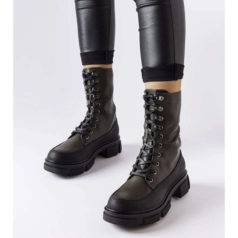 Botas de trabajo verdes con una suela más gruesa de Lori 1