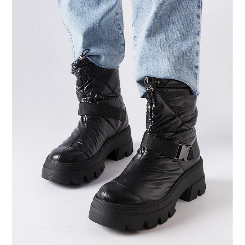 Botas de nieve lacadas en negro Ambretta 2 Botas de nieve lacadas en negro Ambretta 2