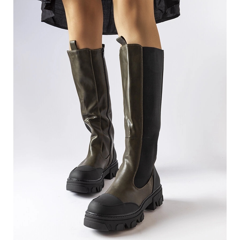 Botas altas Pasquale verde 1