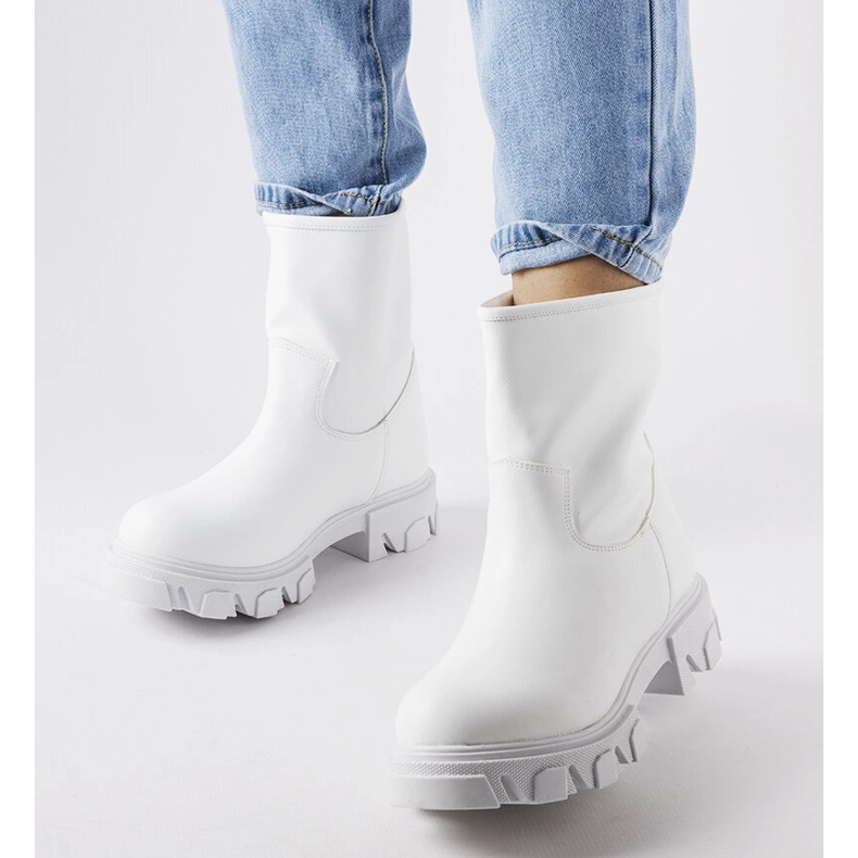 Zapatos de trabajo sin cordones blancos de Wuori 1