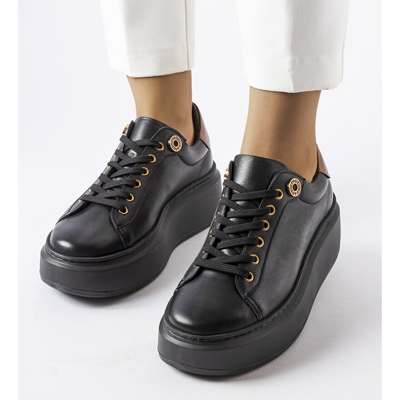 Zapatos brogue beige LS5379 Taupe negro 2