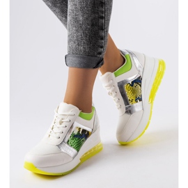 Inna Zapatillas cuña Irpina blancas blanco 1