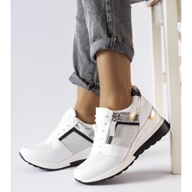Inna Zapatillas con cuña blancas de Deodata blanco 1