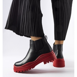 Botines negros sobre plataforma Marinone de colores 1