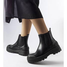 Botas de trabajo negras con inserciones de goma de Lange negro 1