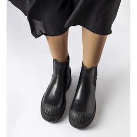 Botas de trabajo negras con inserciones de goma de Lange negro 2