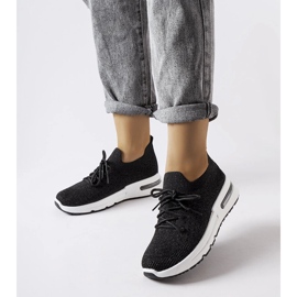 Inna Zapatillas negras decoradas con hilo Randolph brillante. negro 1 Inna Zapatillas negras decoradas con hilo Randolph brillante. negro 1