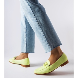 Mocasines con hebilla verdes de Alighiero 1