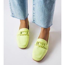 Mocasines con hebilla verdes de Alighiero 2