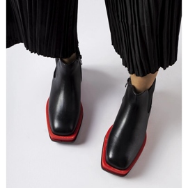 Inna Botas planas bajas Tarquinia negras negro 2