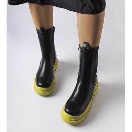 Botas negras con suela de color de Delebio negro 2 Botas negras con suela de color de Delebio negro 2