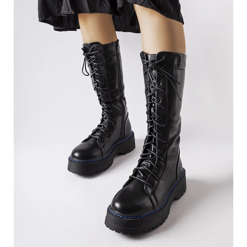 Botas aislantes negras en la plataforma Hide. negro 1 Botas aislantes negras en la plataforma Hide. negro 1